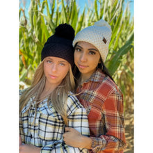 Load image into Gallery viewer, Bee Stitch Knit Pom C.C Beanie