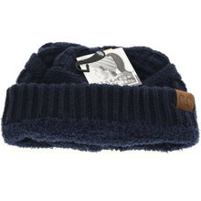 Load image into Gallery viewer, Fuzzy Lined Solid Classic CC Beanie Tail