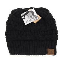 Load image into Gallery viewer, Fuzzy Lined Solid Classic CC Beanie Tail