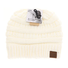 Load image into Gallery viewer, Fuzzy Lined Solid Classic CC Beanie Tail