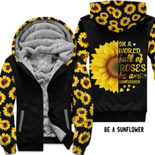 Load image into Gallery viewer, Fleece Lined Jacket (Be a Sunflower)