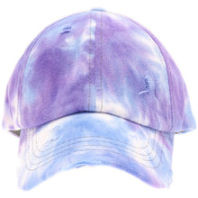 Load image into Gallery viewer, Tie Dye Criss-Cross High Ponytail CC Ball Cap