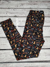 Load image into Gallery viewer, Orange Ribbons and Paisley Leggings