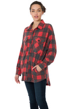 Load image into Gallery viewer, Plaid Shacket with Pockets