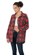 Load image into Gallery viewer, Plaid Shacket with Pockets