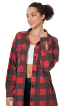 Load image into Gallery viewer, Plaid Shacket with Pockets