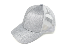 Load image into Gallery viewer, Glitter High Ponytail CC Ball Cap