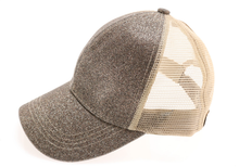 Load image into Gallery viewer, Glitter High Ponytail CC Ball Cap