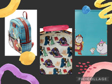 Load image into Gallery viewer, LoungeFly Beauty and the Beast Fireplace Scene Mini Backpack