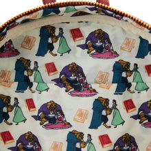 Load image into Gallery viewer, LoungeFly Beauty and the Beast Fireplace Scene Mini Backpack