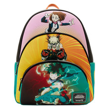 Load image into Gallery viewer, LoungeFly My Hero Academia Triple Pocket Scene Mini Backpack