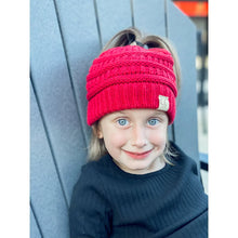 Load image into Gallery viewer, Kids Solid Classic CC Beanie Tail
