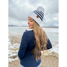 Load image into Gallery viewer, Knit Pom Striped C.C Beanie

