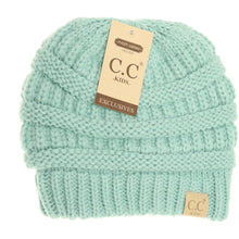 Load image into Gallery viewer, Kids Solid Fuzzy Lined CC Beanie
