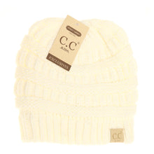 Load image into Gallery viewer, Kids Solid Fuzzy Lined CC Beanie
