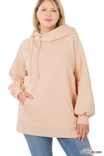 Load image into Gallery viewer, Side Tie Hoodie with Pocket (Dusty Blush)
