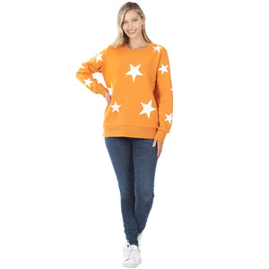 V-Neck Star Sweatshirt w/ Side Pockets