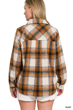 Load image into Gallery viewer, YARN DYED PLAID SHACKET (RUST)
