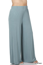 Load image into Gallery viewer, Wide Leg Pants with Pockets - Blue Grey
