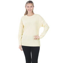 Load image into Gallery viewer, ROUND NECK BASIC SWEATER (CREAM)
