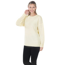 Load image into Gallery viewer, ROUND NECK BASIC SWEATER (CREAM)
