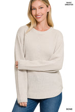Load image into Gallery viewer, ROUND NECK BASIC SWEATER (BONE)
