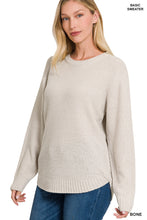 Load image into Gallery viewer, ROUND NECK BASIC SWEATER (BONE)
