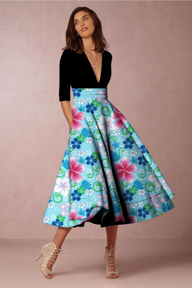 Island Floral Maxi Skirt