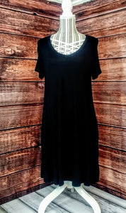 Black V-Neck Dress