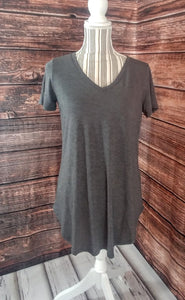 V-Neck Tunic (Charcoal)