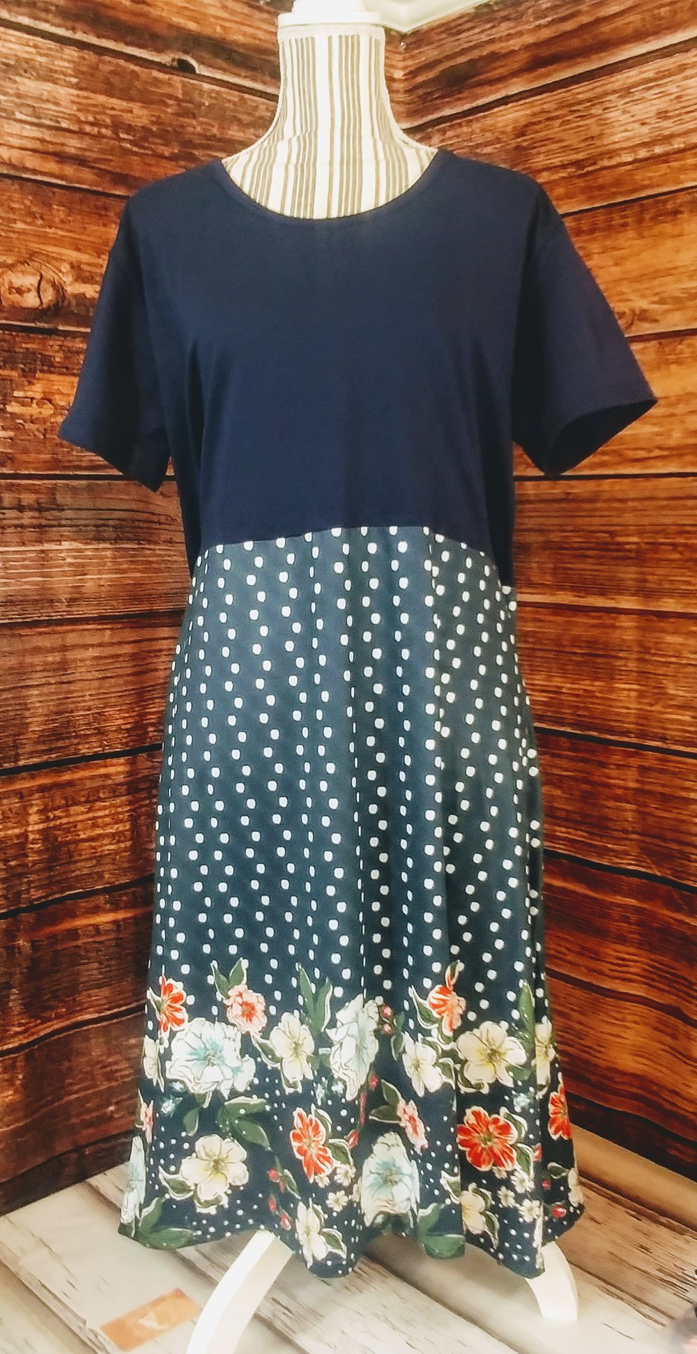 Navy Dot Dress