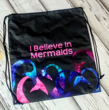 Load image into Gallery viewer, Custom Mermaid Drawstring Backpack
