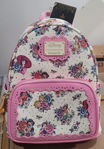Disney Princess Floral Tattoo Mini Backpack β Bims Venture LLC, dba Autumn Fairy Designs