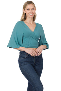 Tie Cover Up Cardigan (Dusty Teal)