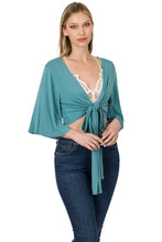 Load image into Gallery viewer, Tie Cover Up Cardigan (Dusty Teal)
