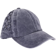 Load image into Gallery viewer, Basket Woven Criss-Cross High Ponytail CC Ball Cap
