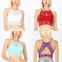 Load image into Gallery viewer, Lace Front Key Hole Back Bralette
