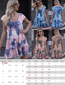 Pink/Blue Tye Dye Dress