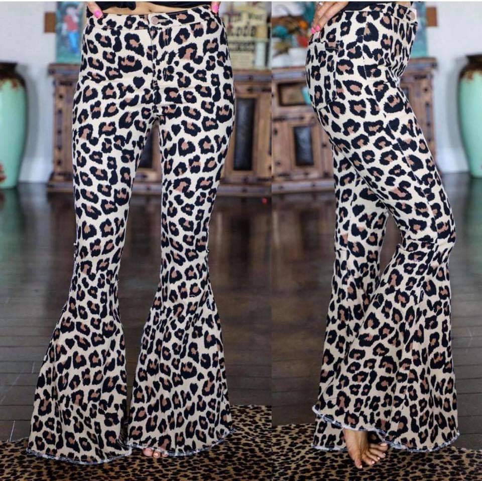 Leopard Flare Pants