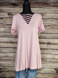 Looped Weave V-Neck Tunic
