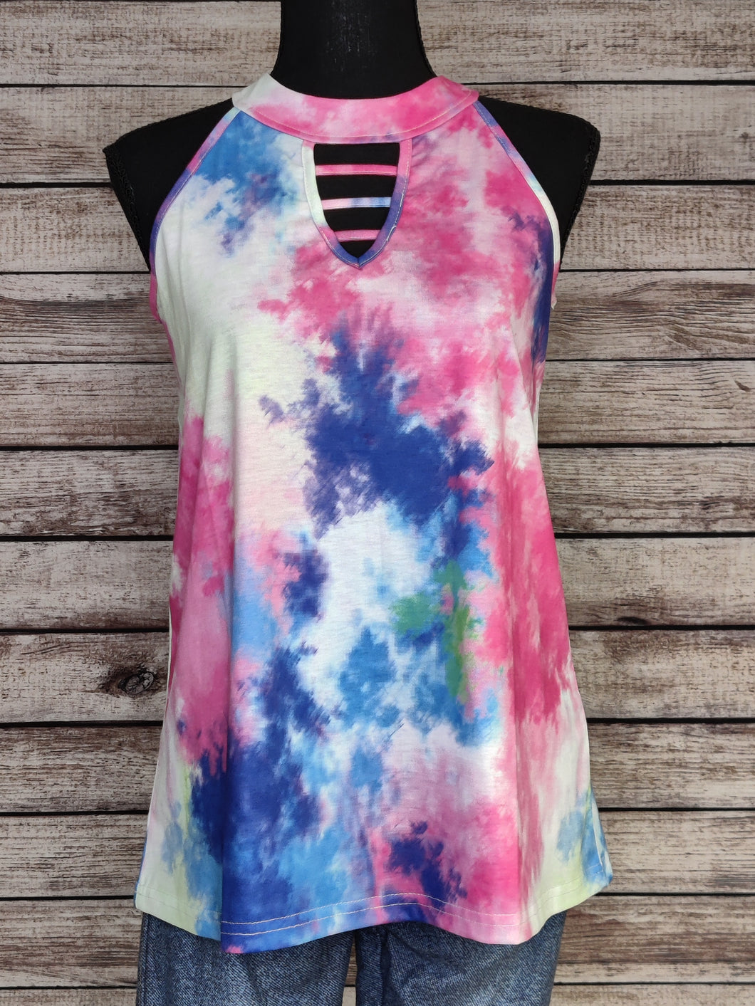 Tie Dye Keyhole Halter