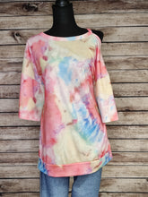 Load image into Gallery viewer, Tie Dye Cold Shoulder (Pink)
