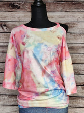 Load image into Gallery viewer, Tie Dye Cold Shoulder (Pink)
