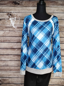 Plaid with Buttons (Blue)
