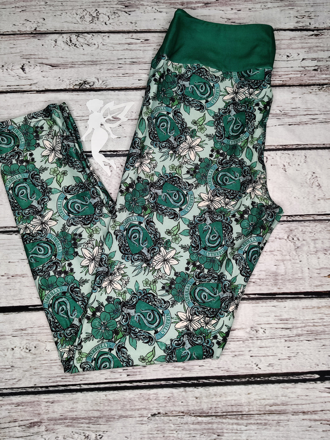 Floral Green House Leggings