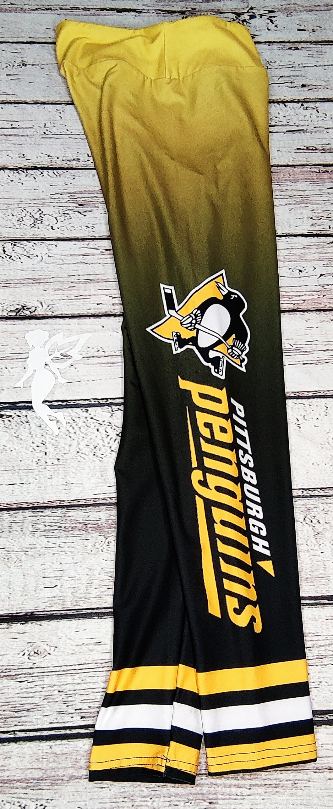 Gold and Black Ombre Hockey Leggings