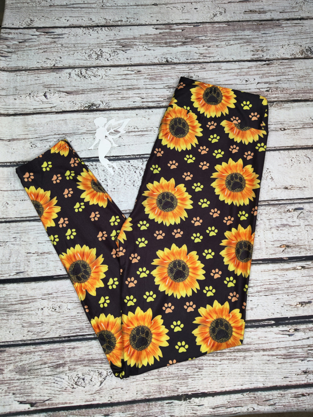 Sunflowers and Paws Leggings