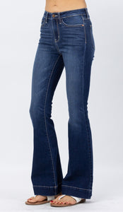 Hi-Rise 2" Hem Trouser Flare Jeans