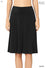 Fold Over A-Line Flared Skirt (Black)