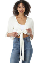 Load image into Gallery viewer, Tie Cover Up Cardigan (Ivory)
